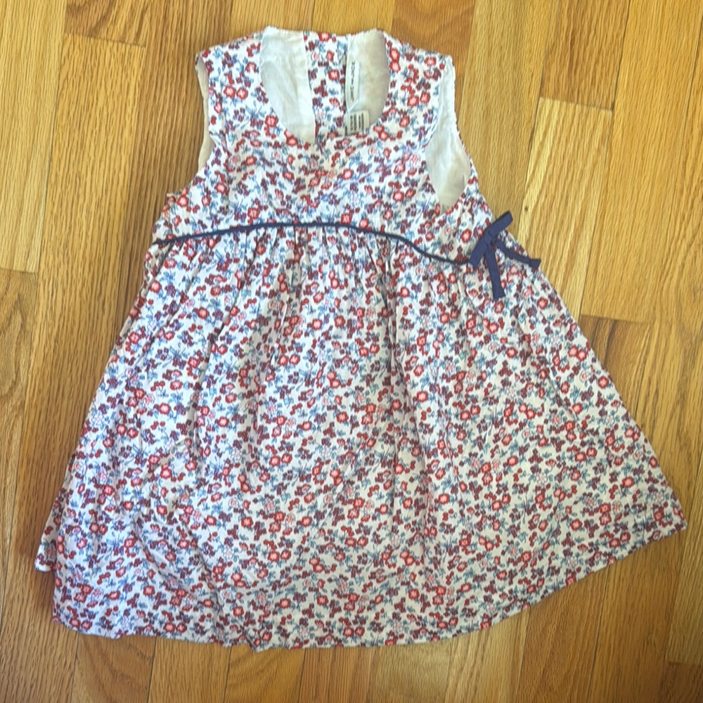 Janie and Jack Floral Dress with Red and Blue Accents
